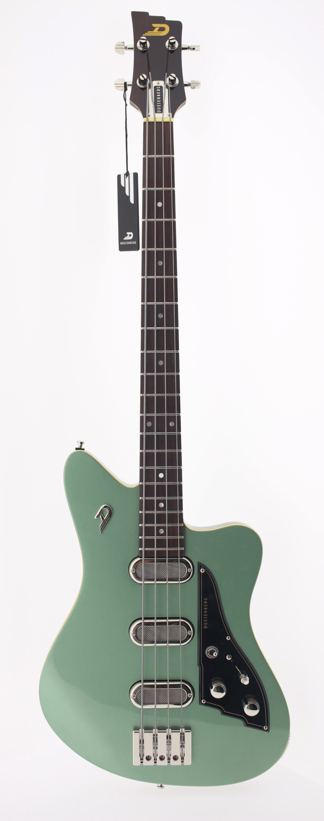 Duesenberg Triton Long-Scale Bass - Catalina Harbor Green – full-length front view