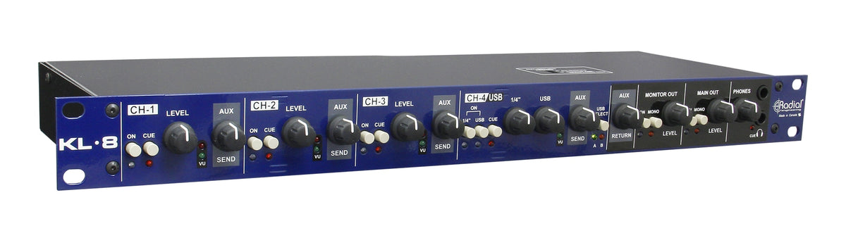 Radial KL-8 - Rackmount Keyboard Mixer - product view 2