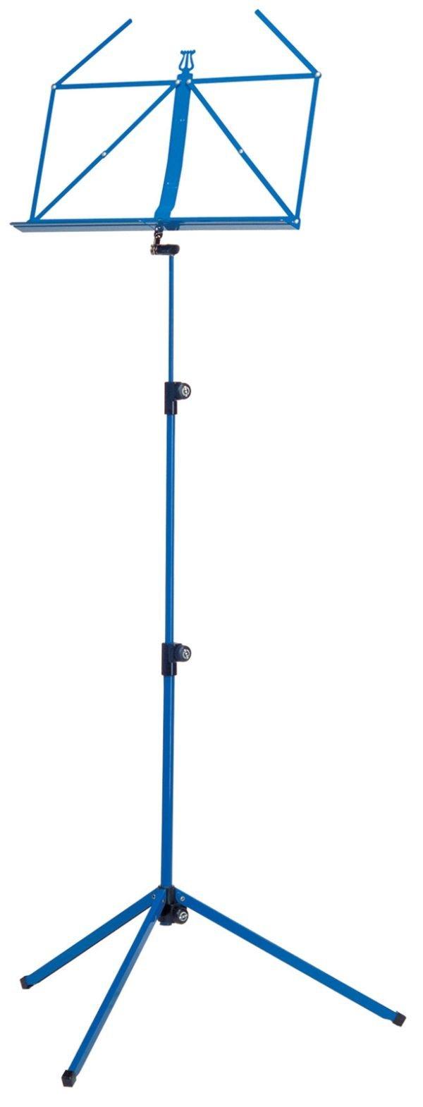 K&M 100/1-BLUE — Folding Music Stand - H:625-1240mm - Blue — product view