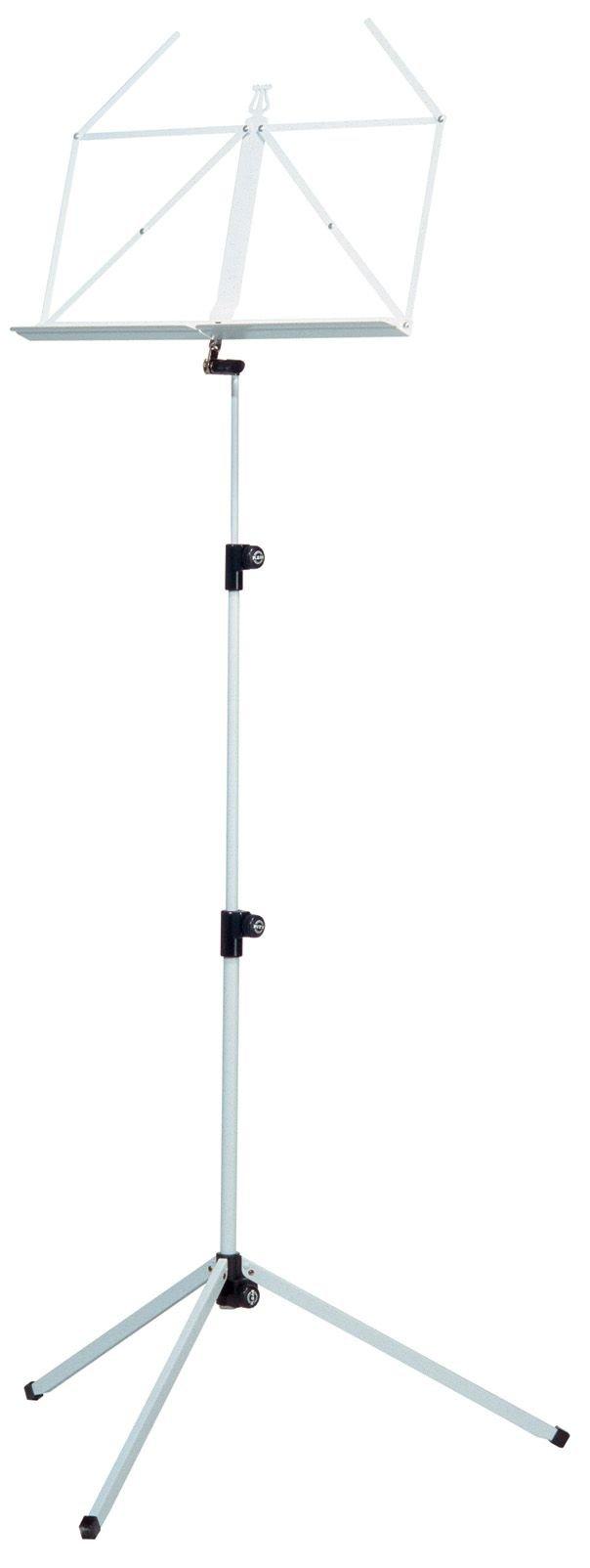 K&M 100/1-WHITE — Folding Music Stand - H:625-1240mm - White — product view