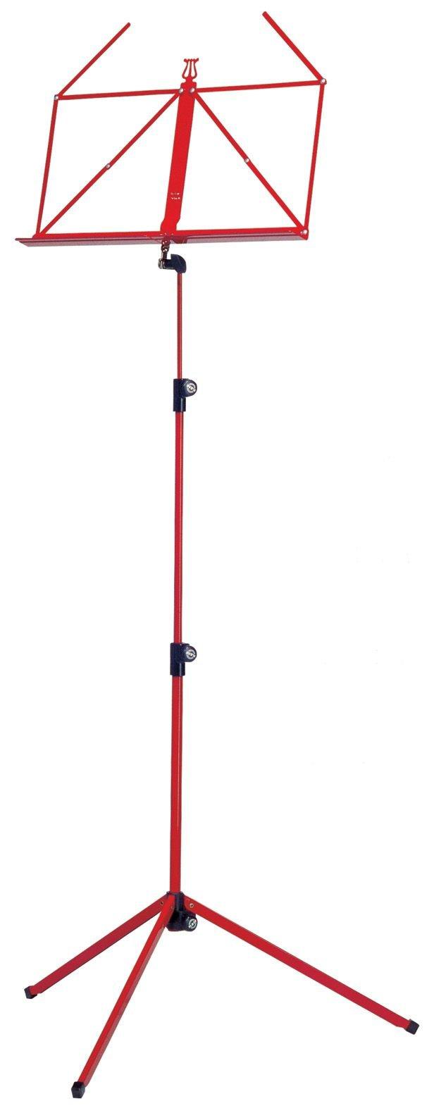 K&M 100/1-RED — Folding Music Stand - H:625-1240mm - Red — product view