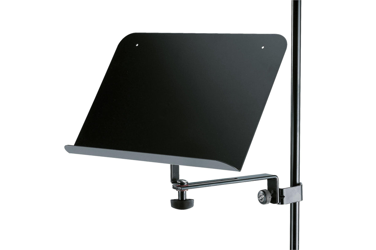 K&M 115/2-BLACK — Sheet Music & Document Holder with 30mm Tube - Black — product view
