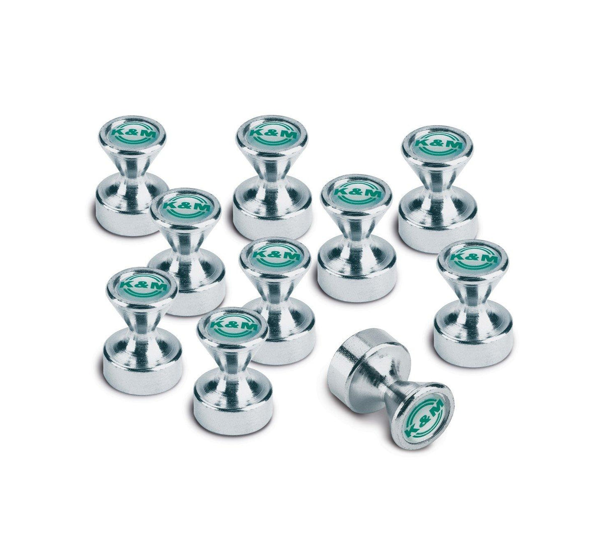 K&M 11581-ZINC — 10 x Mini Powerful Magnets for Sheet Music Stands - Zinc — product view