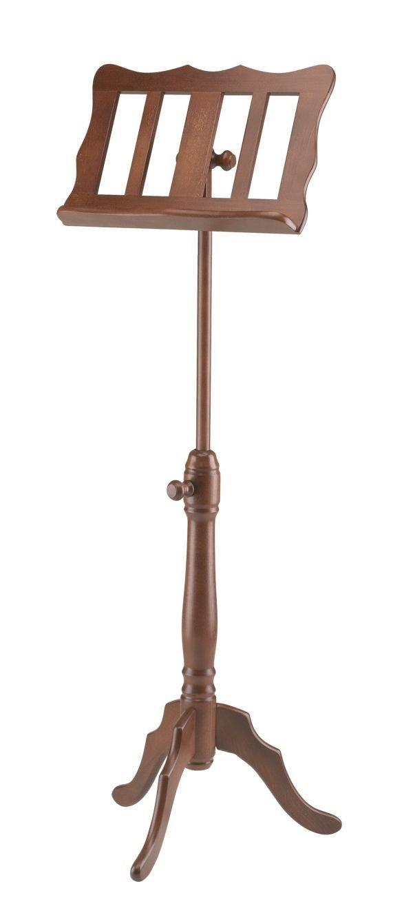 K&M 117-WALNUT — Wooden Baroque Music Stand - H:960-1320mm - Walnut — product view
