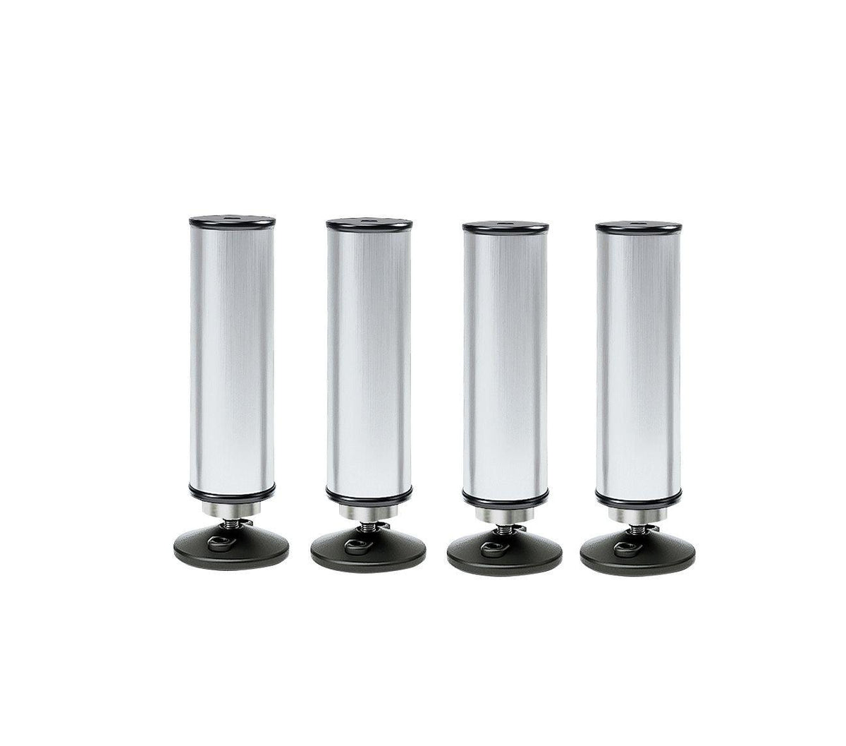 K&M 11992-CHROME — 4 x 20cm Aluminum Feet for 11990 Podium - Chrome — product view