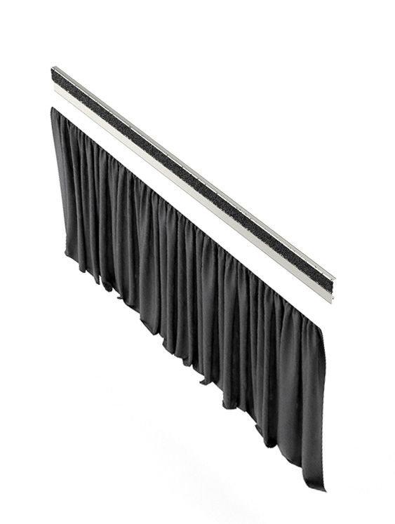 K&M 11995-BLACK — Polyester Curtain for 11990 Podium - Black — product view