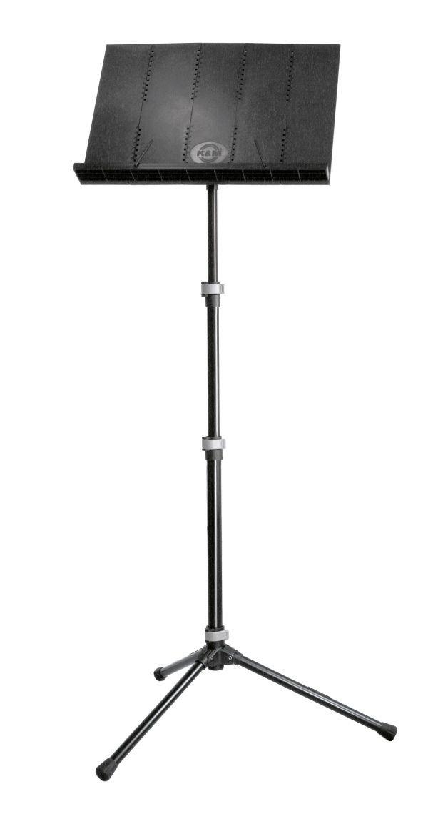 K&M 12125-BLACK — Lightweight Orchestra Stand w/Folding Desk - H:720-1550mm — product view