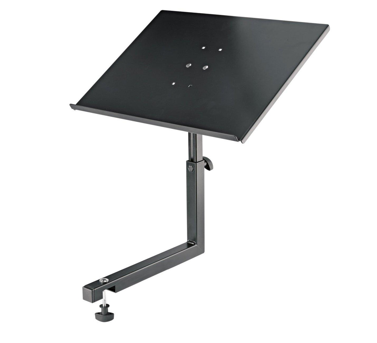 K&M 12162-BLACK — Extension Tray with Tilt for 12160 DJ Table - 7kg Rated — product view