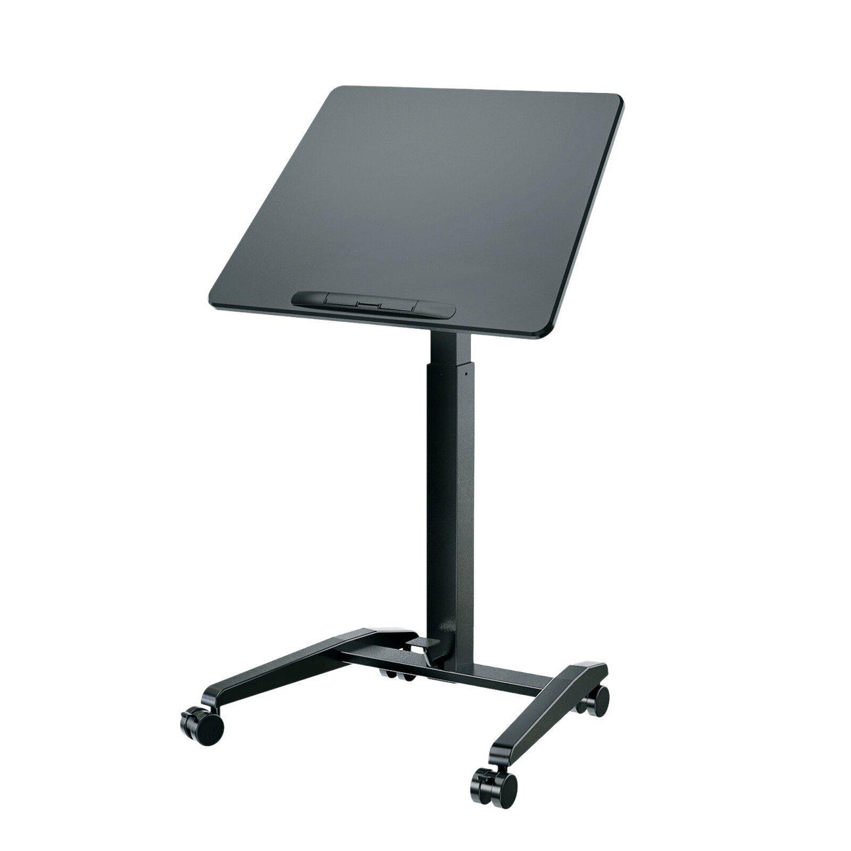 K&M 12186-BLACK — Laptop Tripod w/Locking Caster - H:770-1130mm - 10kg Rated — product view