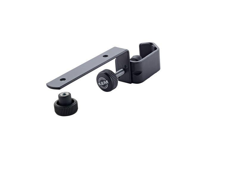 K&M 12210-BLACK — Universal Clamping Bracket for 30mm Tubes - Black — product view