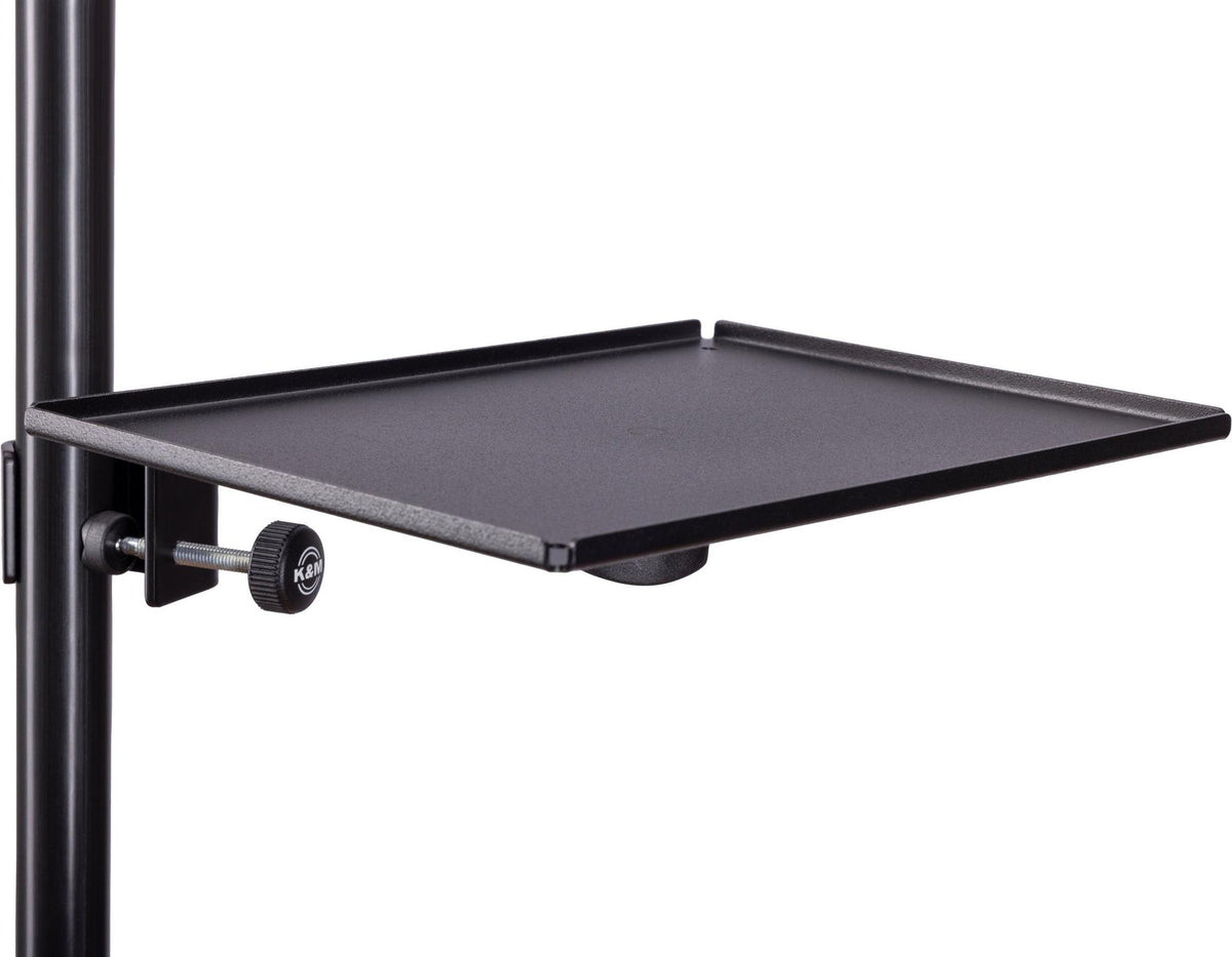 K&M 12222-BLACK — Steel Tray for 30mm Tubes - Black — product view