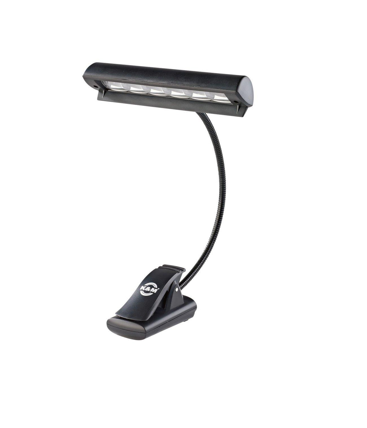 K&M 12248-BLACK — Concert Music Stand Light with 6 LED - Black — product view