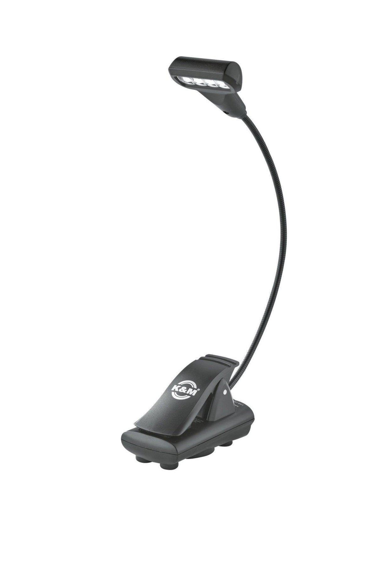 K&M 12274-BLACK — FlexLight T-Model Gooseneck Music Stand with 4 LED - Black — product view