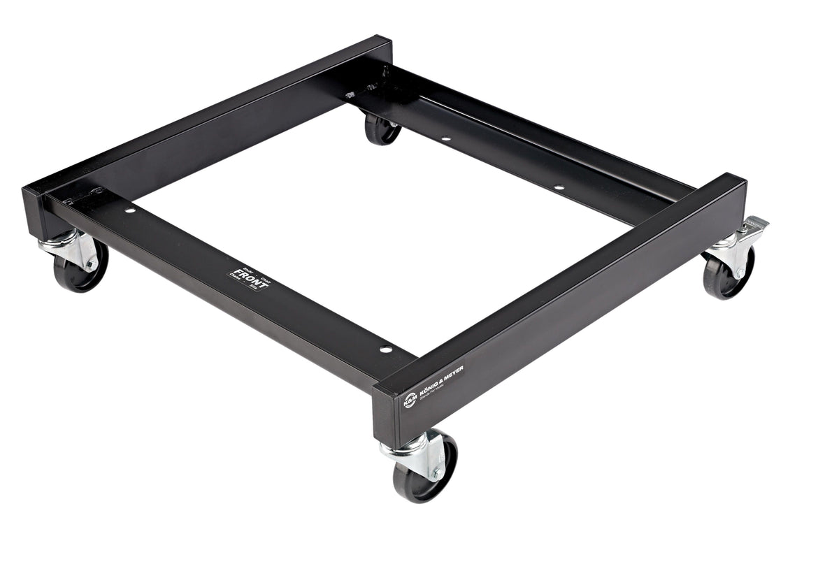 K&M 13490-BLACK — Stackable Chair Transport Cart with Lockable Casters - Black — product view