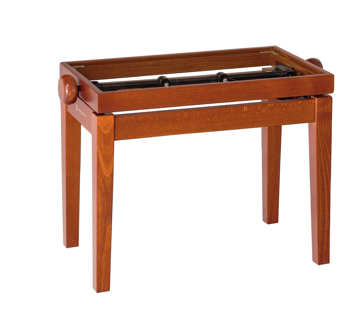 K&M 13740-CHERRY — Wooden Piano Bench with Matte Cherry Finish — Frame Only; Seat Sold Separately — product view