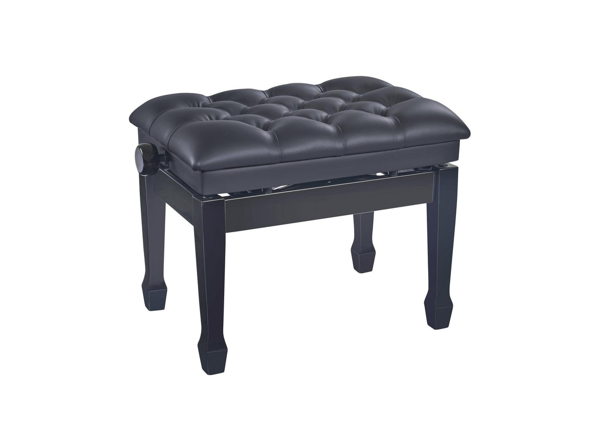 K&M 13965-BLACK — Hydraulic Piano Bench with Leatherette Seat - H:490-590mm — product view