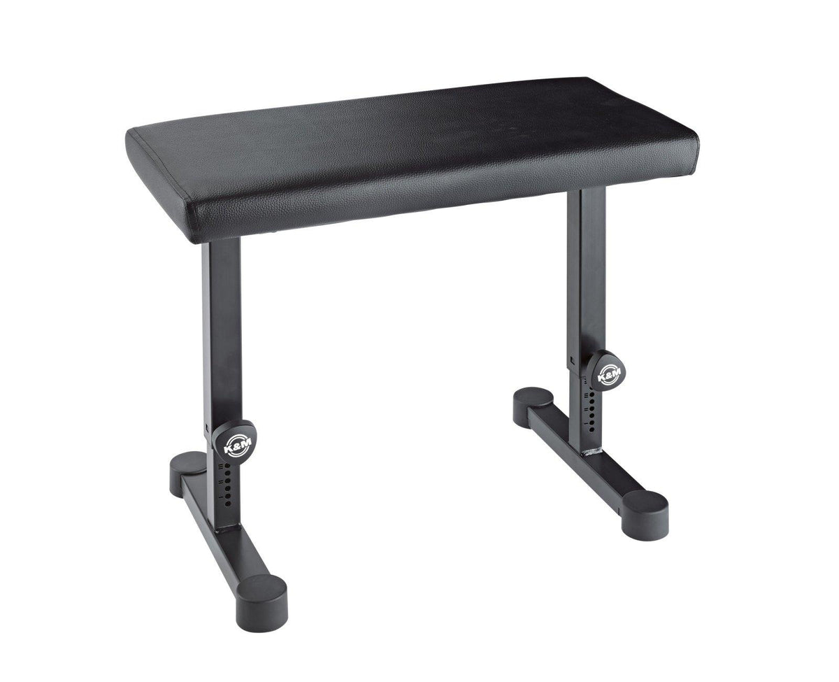 K&M 14085-BLACK — Piano Bench with Engraved Scale & Leatherette Seat — product view