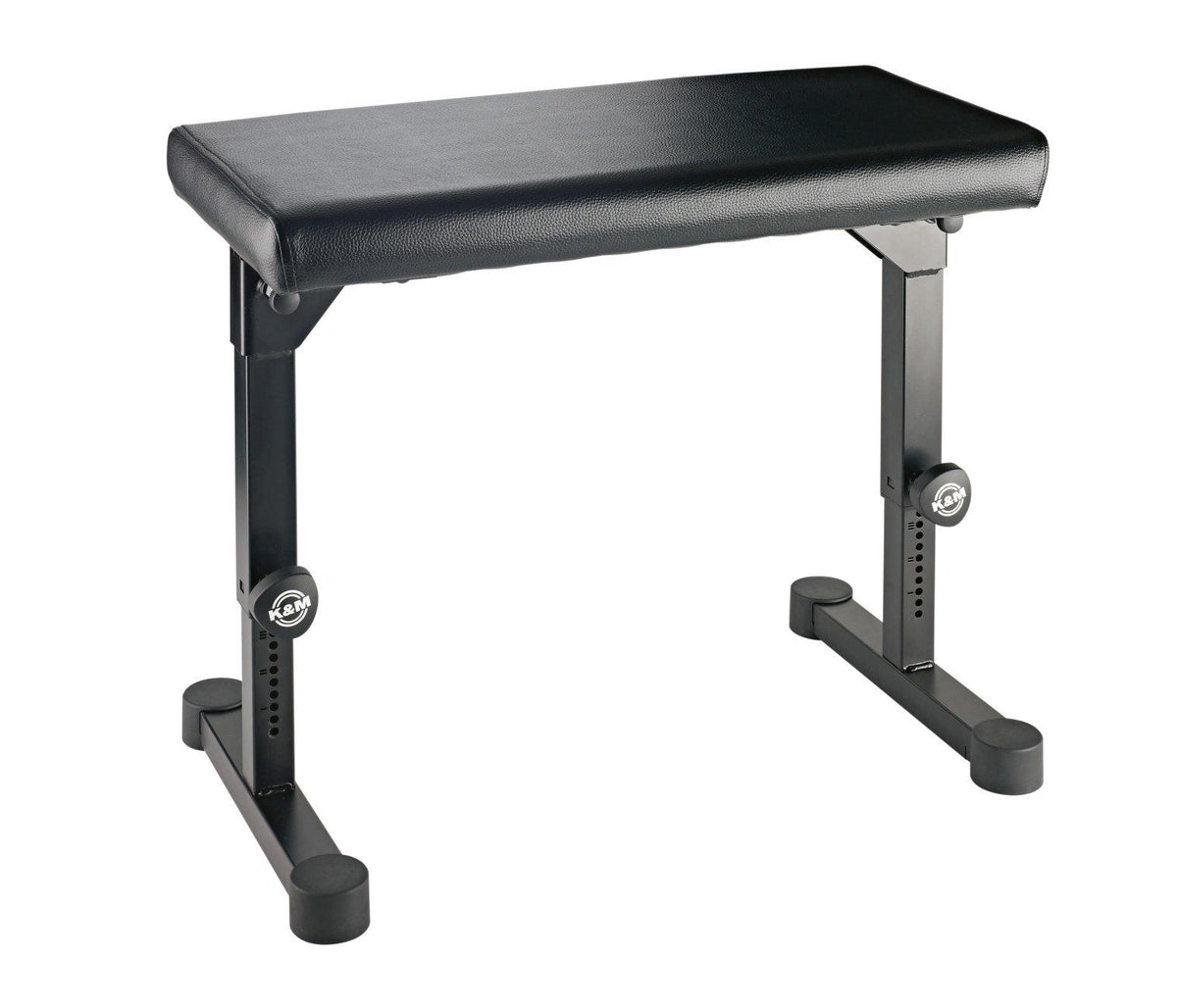 K&M 14087-BLACK — Piano Bench with Leatherette Seat - Black — product view