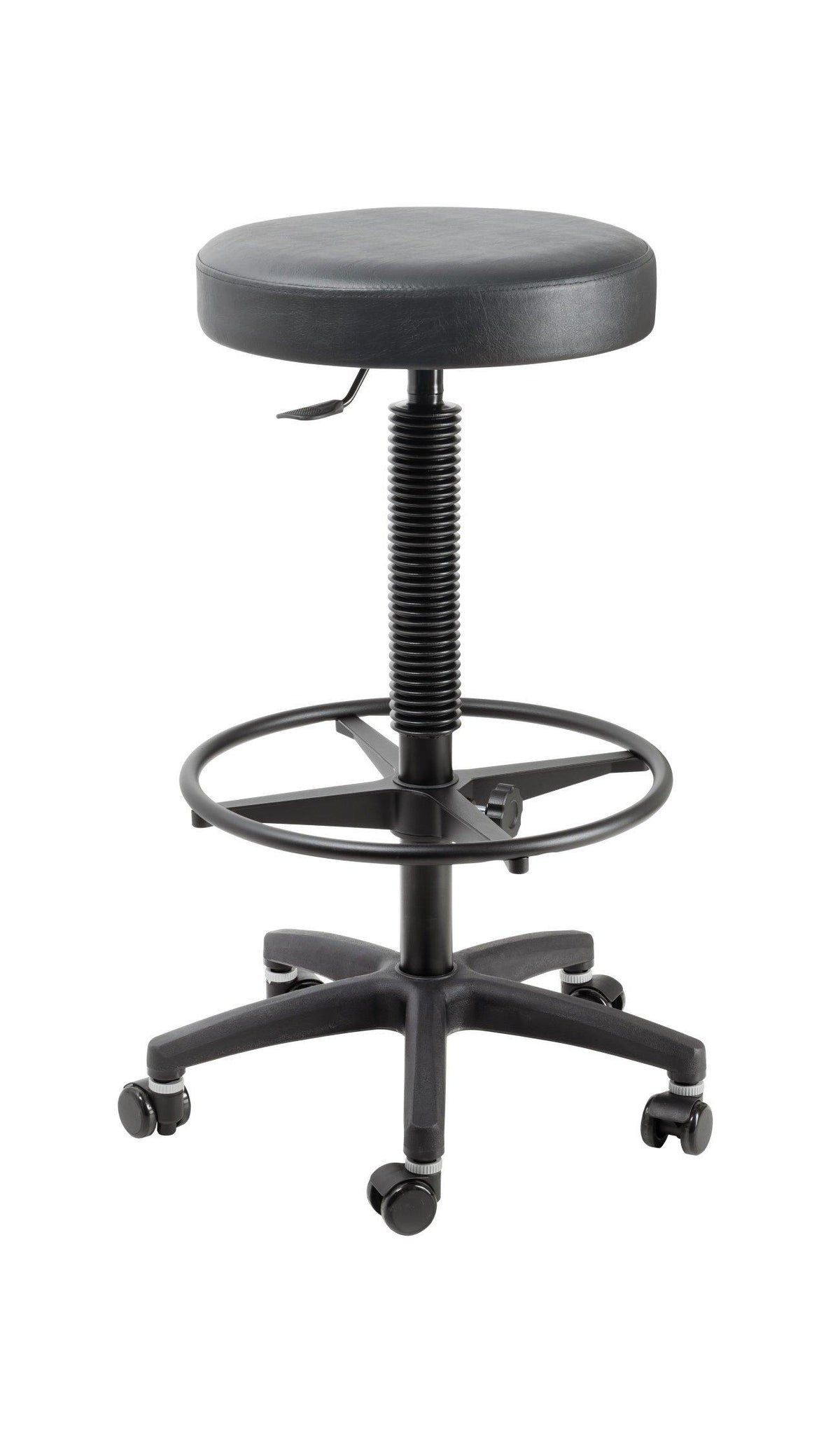 K&M 14089-BLACK — Pneumatic Guitar stool with Stop & Go Casters - Black — product view