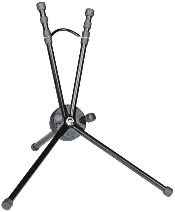 K&M 14340-BLACK — Folding Alto Saxophone Stand w/Velour Carry Bag - H:300mm — product view