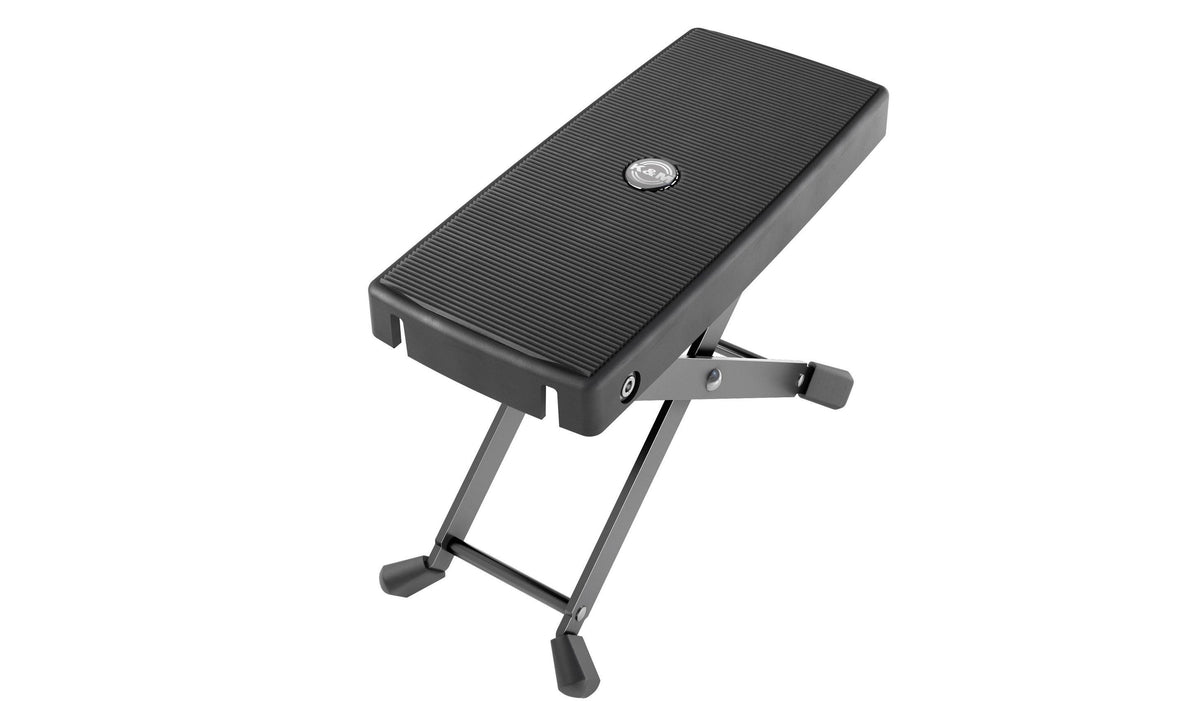 K&M 14640-BLACK — 4-Position Guitarist Footrest - H:105-180mm - Black — product view