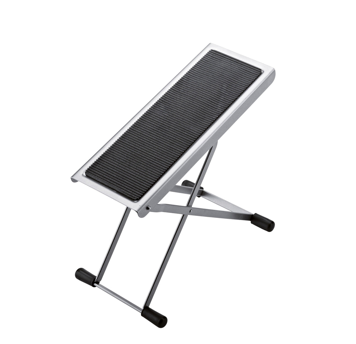 K&M 14670-NICKEL — 6-Position Guitarist Footrest - H:119-264mm - Nickel — product view