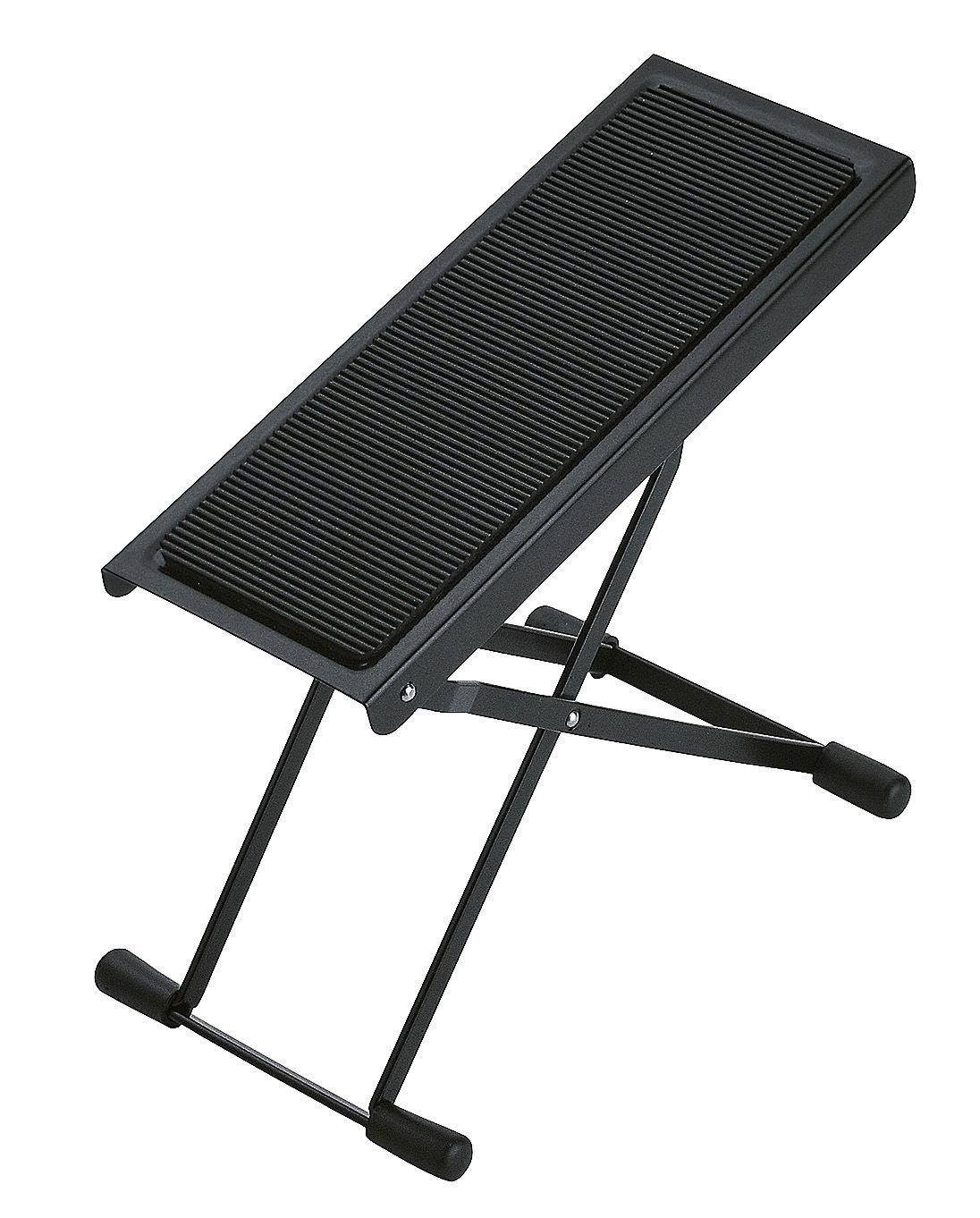 K&M 14670-BLACK — 6-Position Guitarist Footrest - H:119-264mm - Black — product view