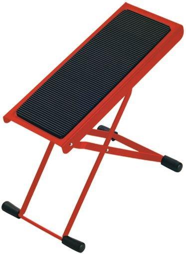 K&M 14670-RED — 6-Position Guitarist Footrest - H:119-264mm - Red — product view
