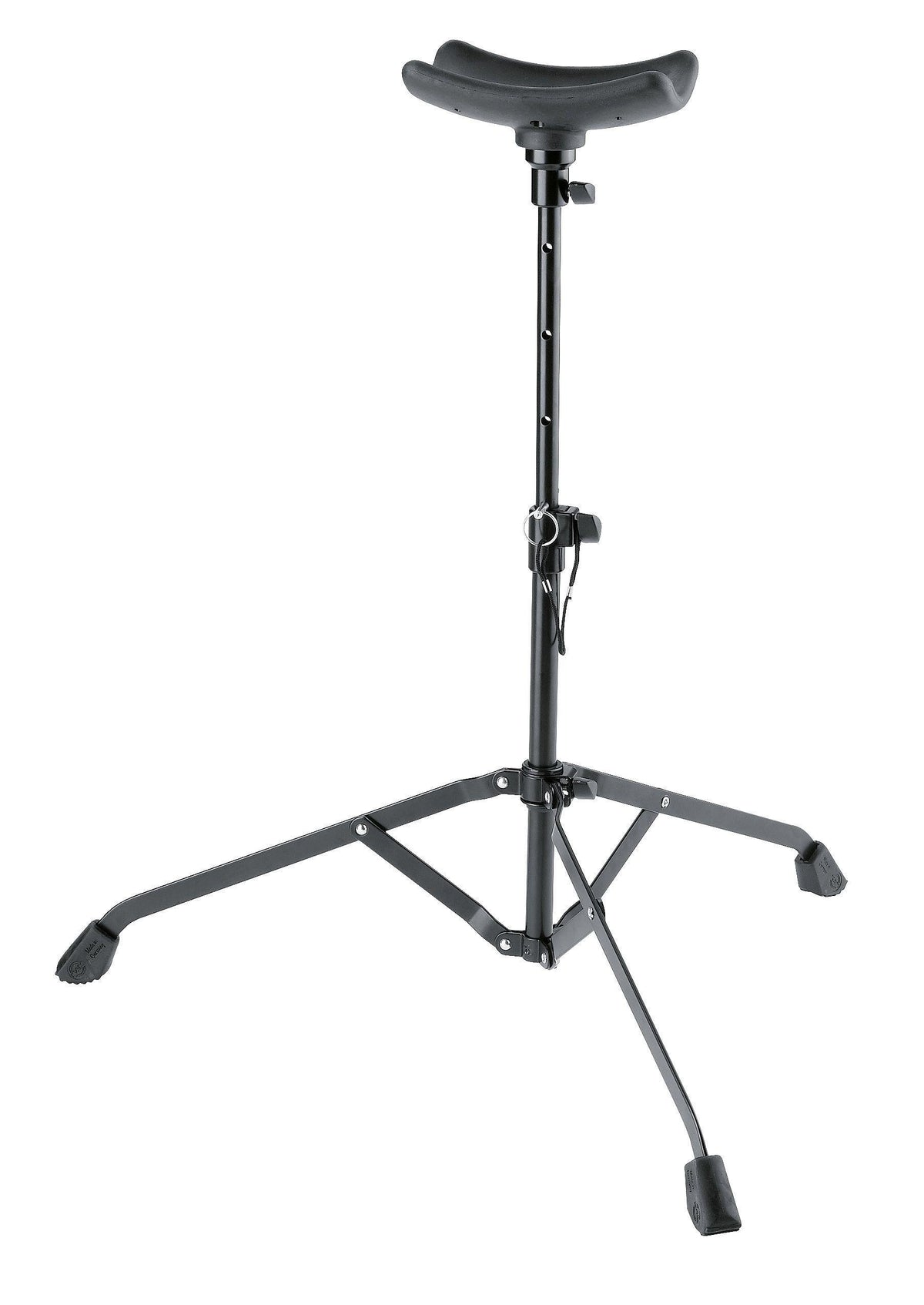 K&M 14950-BLACK — Tuba Performance Stand for Sitting Position - H:450-800mm — product view