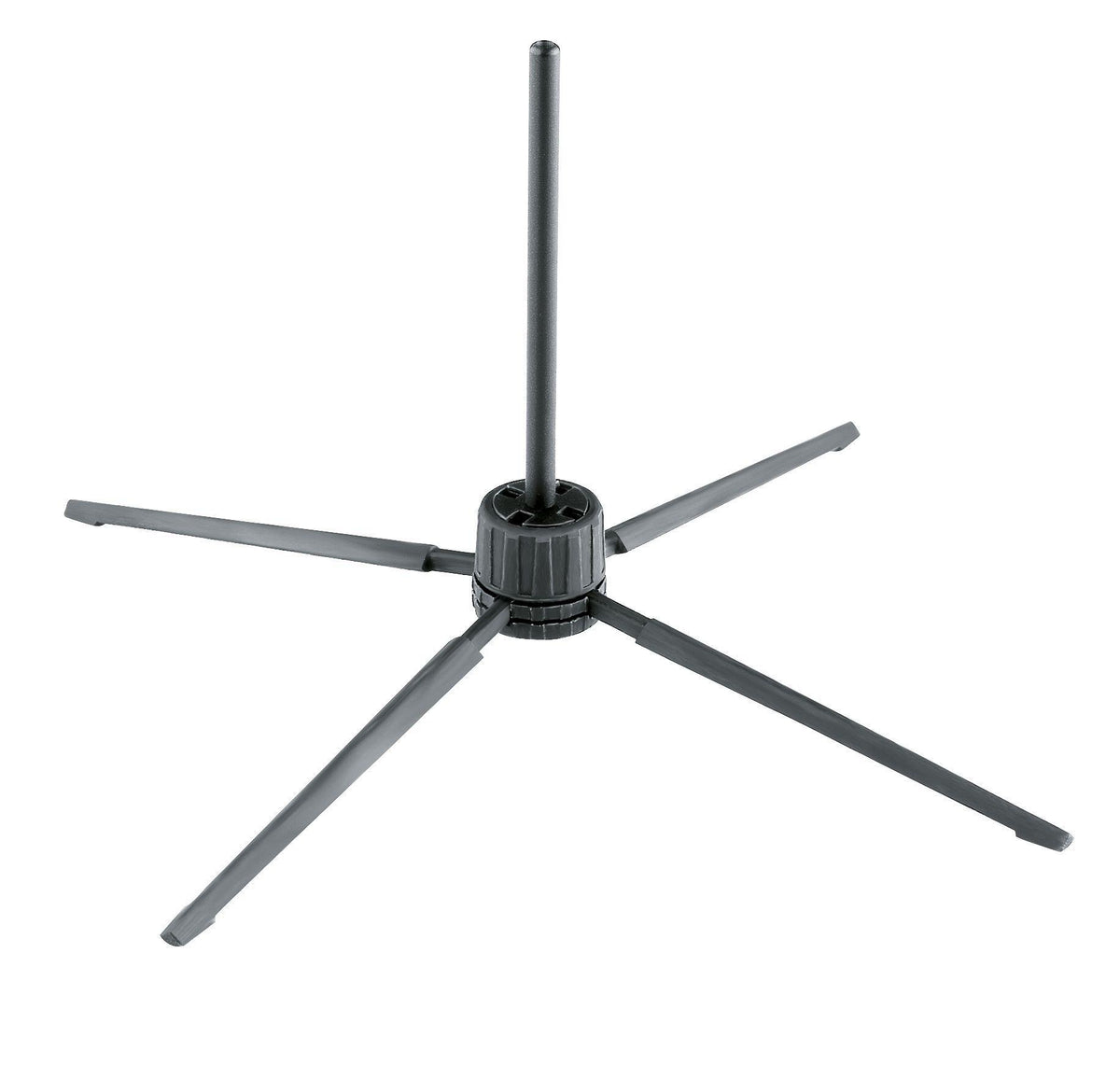 K&M 15252-BLACK — Alto/Tenor Recorder Stand with 4-Leg Base - H:145mm — product view