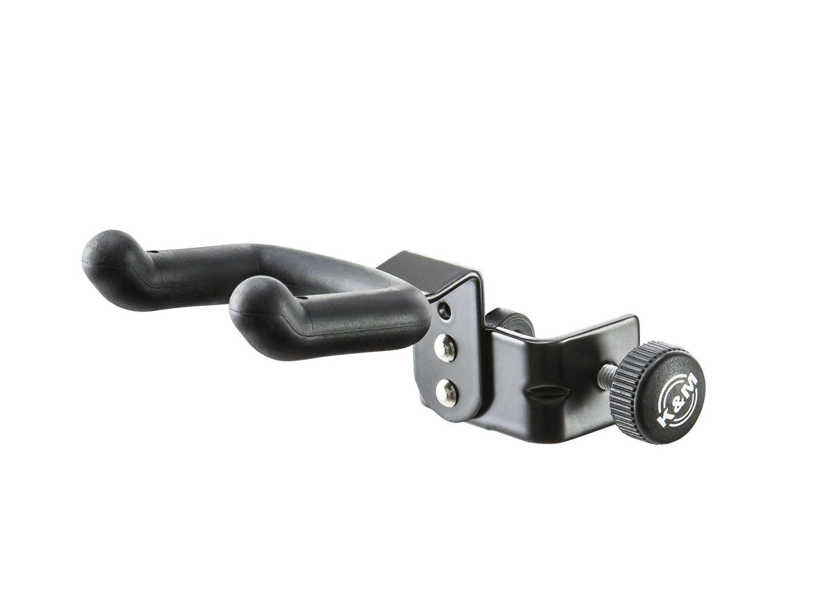 K&M 15590-BLACK — Ukulele Holder with Clamp for 7-30mm Tubes - Black — product view