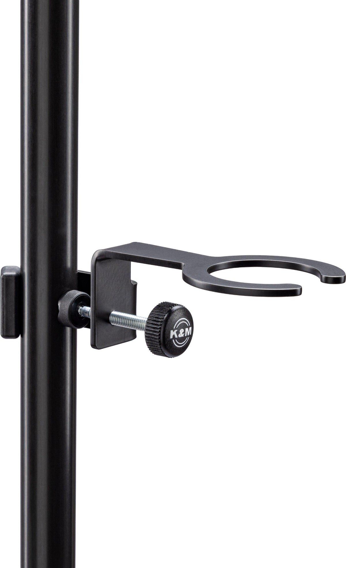 K&M 16017-BLACK — Stem Glass Holder for 30mm Tubes - Black — product view