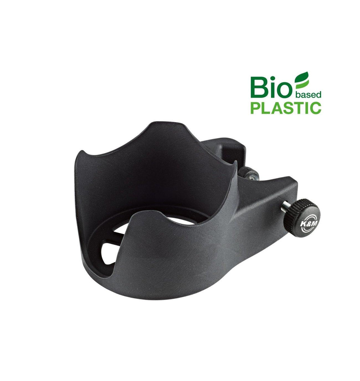 K&M 16027-BLACK — BioBased Drink Holder for 30mm Bottles - Black — product view