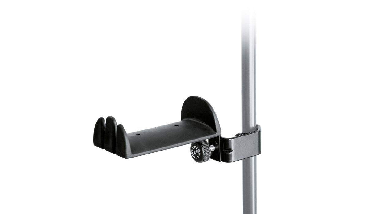 K&M 16080-BLACK — 2-Headphone Holder - Black — product view