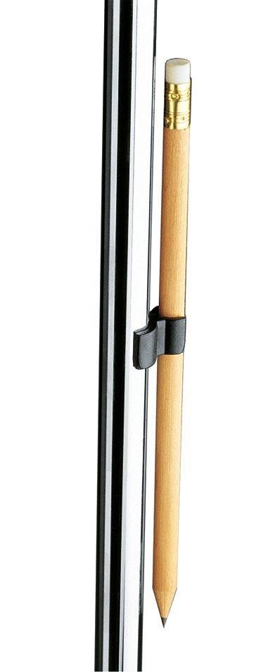 K&M 16094-BLACK — Clip-On Pencil Holder for 20-22mm Tubes - Black — product view