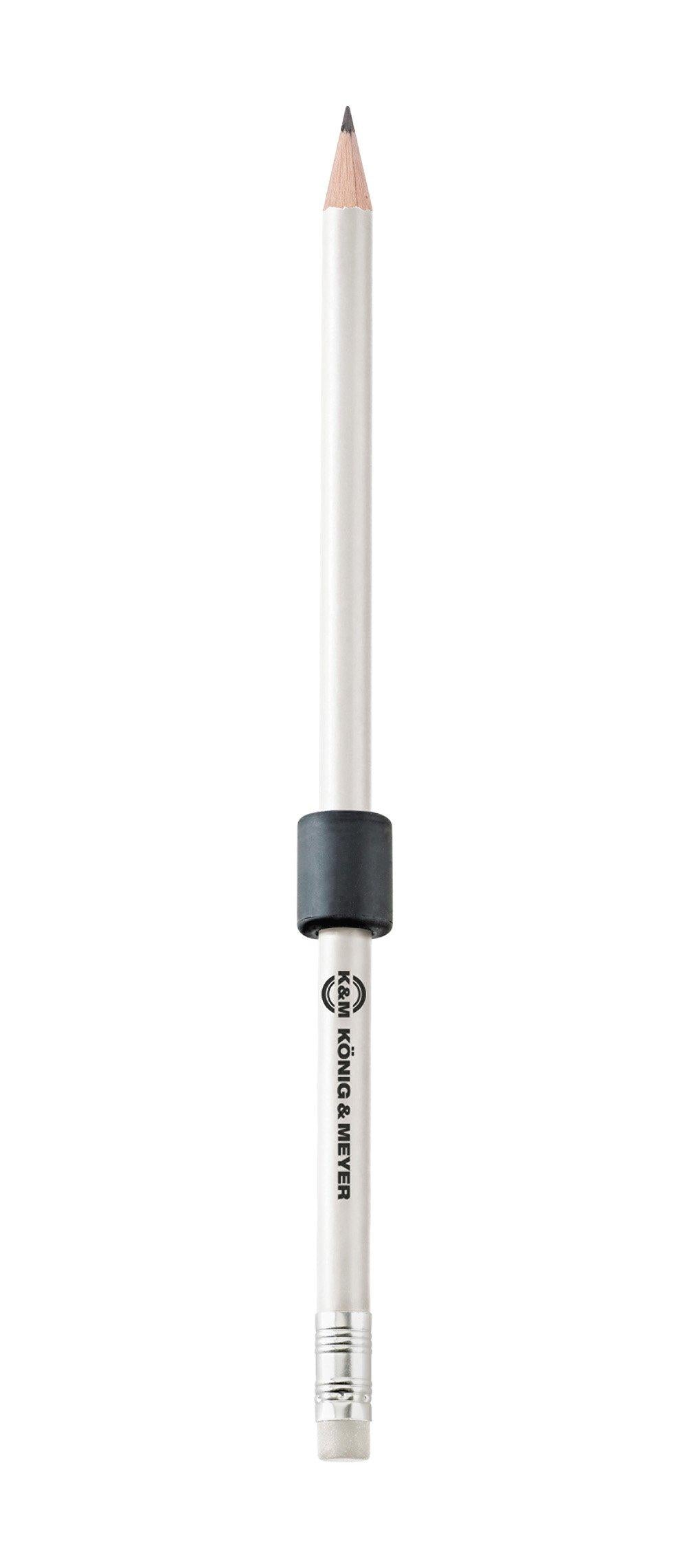 K&M 16099-WHITE — Magnetic Pencil Holder with Pencil - White — product view