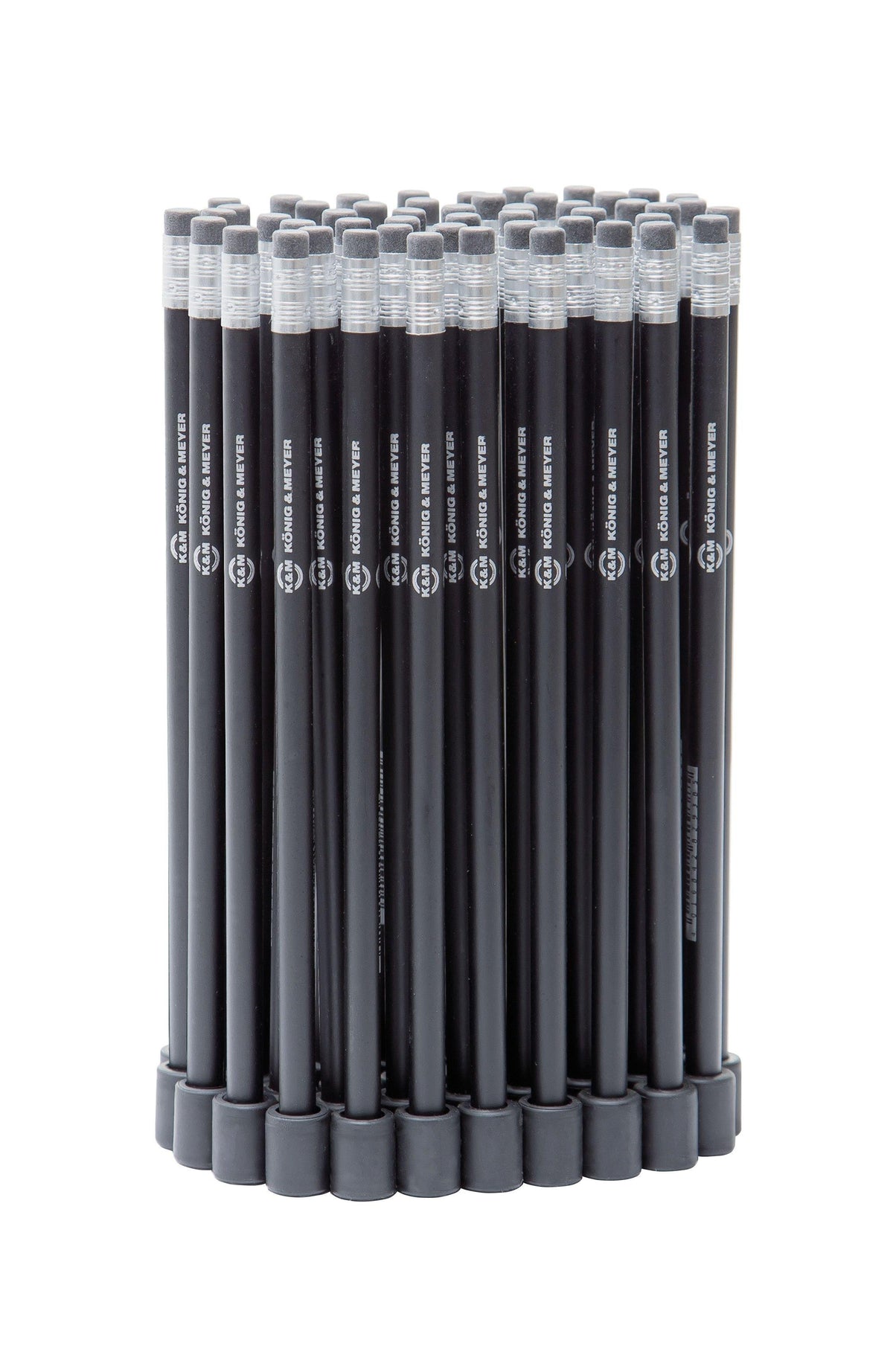K&M 16099-50-BLACK — 50 x Magnetic Pencil Holders with Pencils - Black — product view