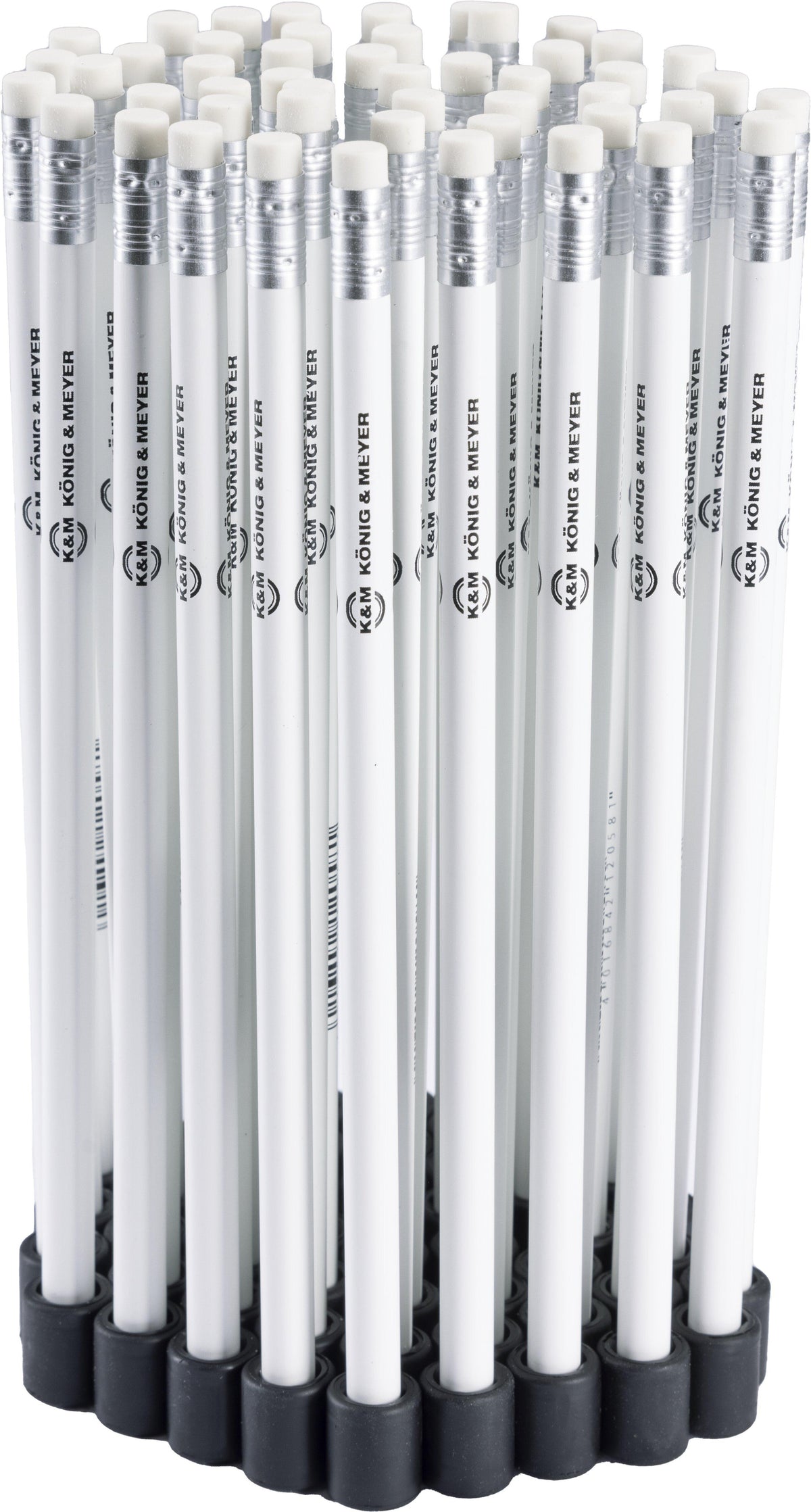 K&M 16099-50-WHITE — 50 x Magnetic Pencil Holders with Pencils - White — product view