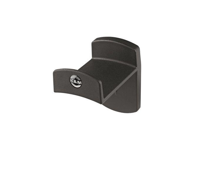K&M 16312-BLACK — Headphone Wall Mount Holder with Screws & Anchors - Black — product view