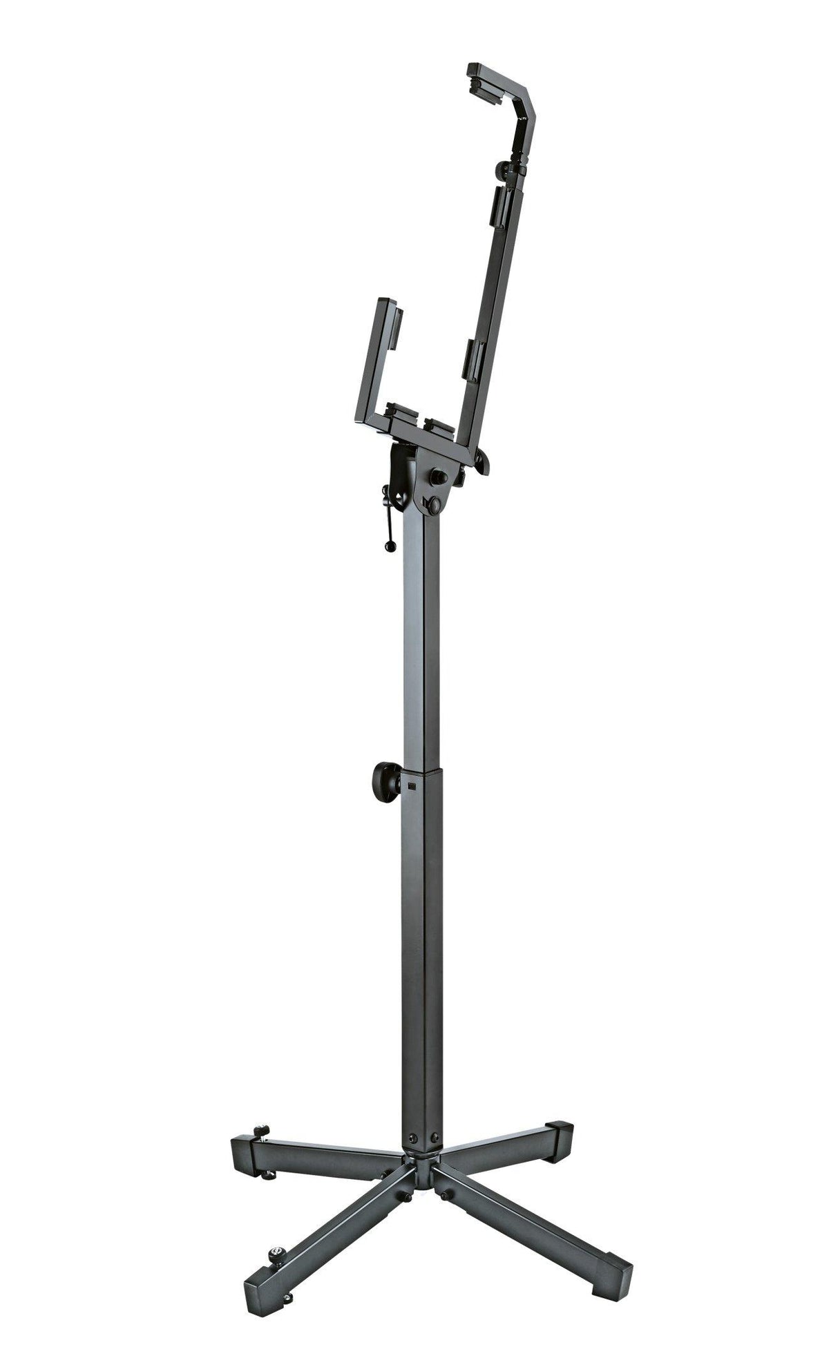K&M 174-BLACK — Folding Accordion Stand with 4-Leg Base - Black — product view