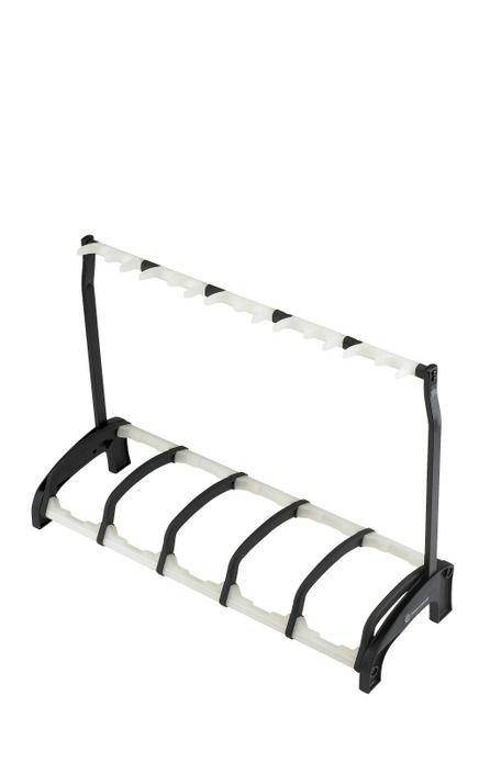 K&M 17515-BLACK-TRANSL — Guardian 5-Guitar Stand for Acoustic/Electric - Black/Tran — product view