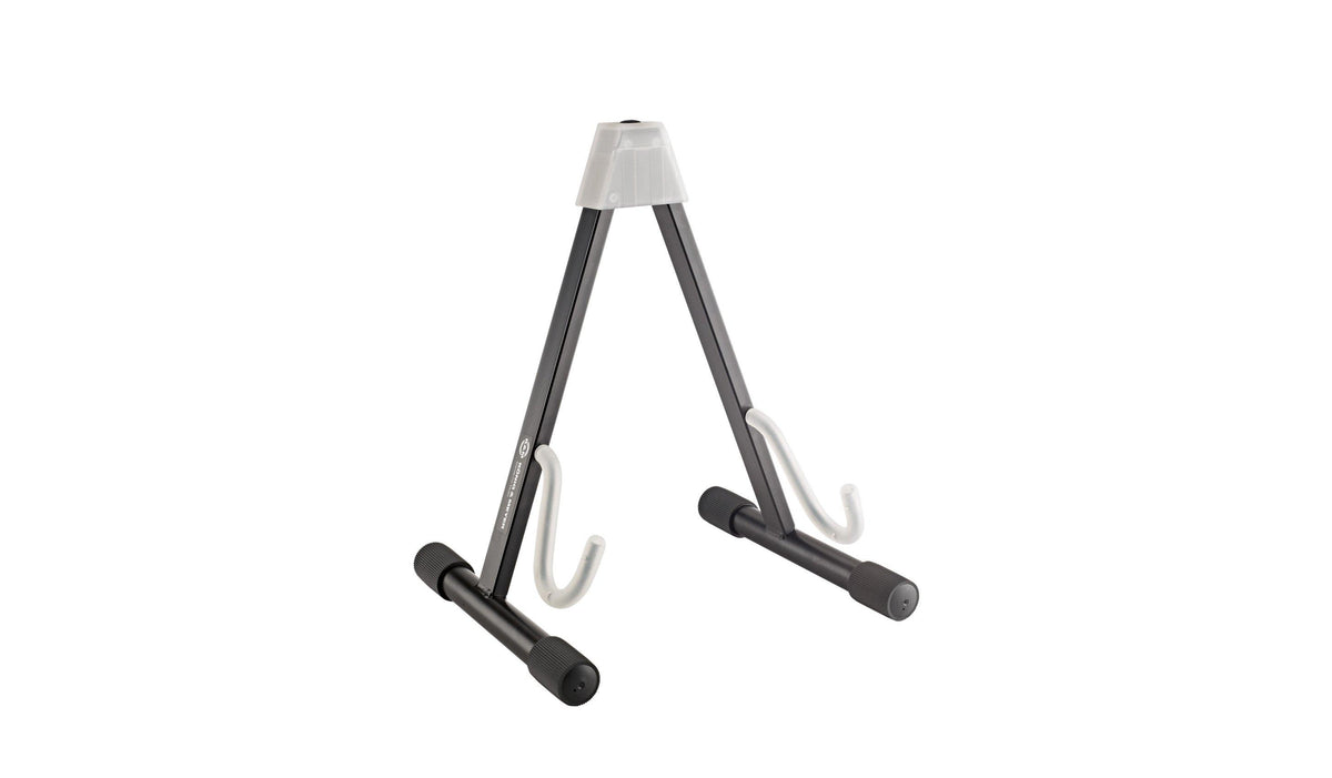 K&M 17540-BLACK-TRANSL — Folding Electric Guitar Stand with Adjustable Width - Black — product view