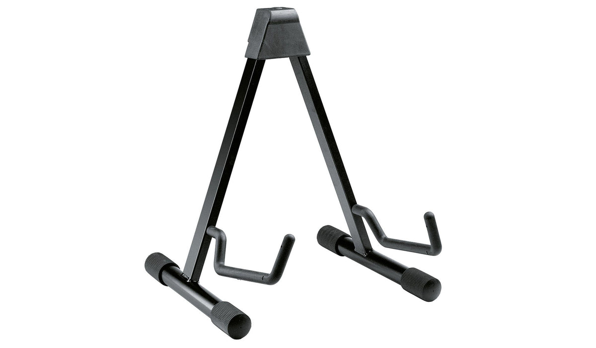 K&M 17541-BLACK — Folding Acoustic Guitar Stand with Adjustable Width - Black — product view