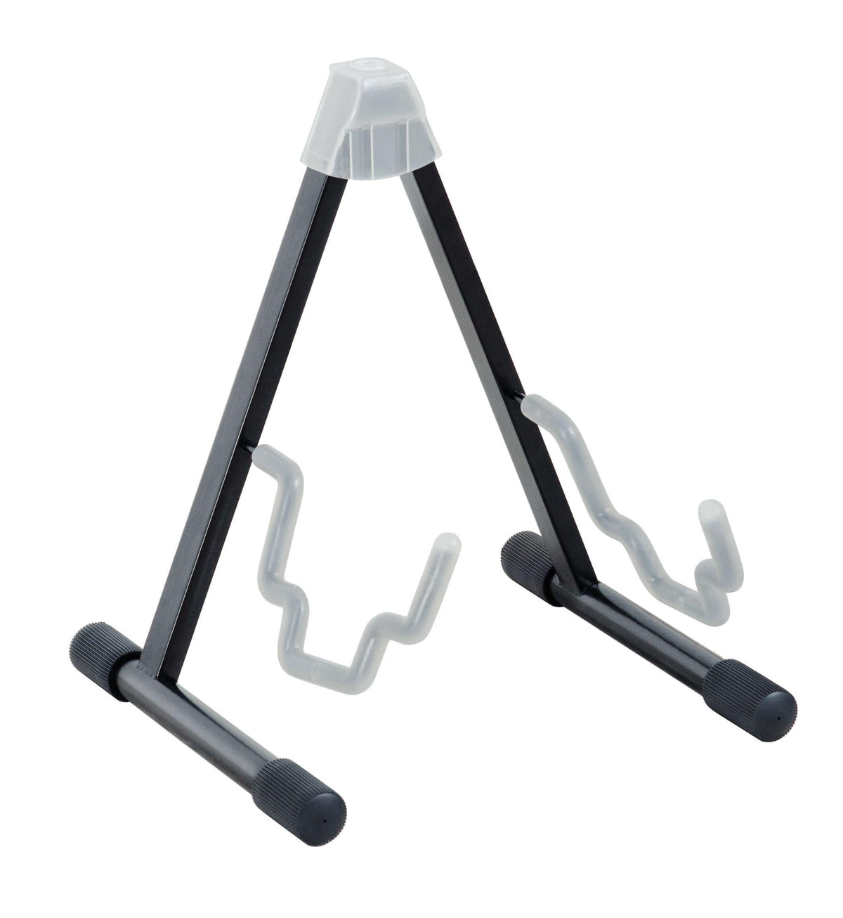 K&M 17570-BLACK — Folding Duet Guitar Stand for Acoustic/Electric Guitars — product view