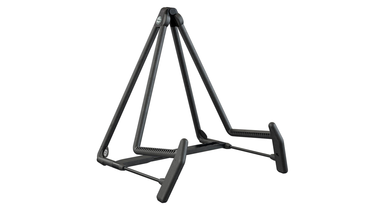 K&M 17580-BLACK — Heli Acoustic Guitar Stand with Adjustable Crossbar — product view