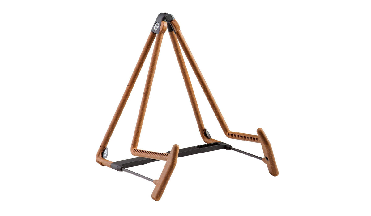 K&M 17580-CORK — Heli Acoustic Guitar Stand with Adjustable Crossbar — product view