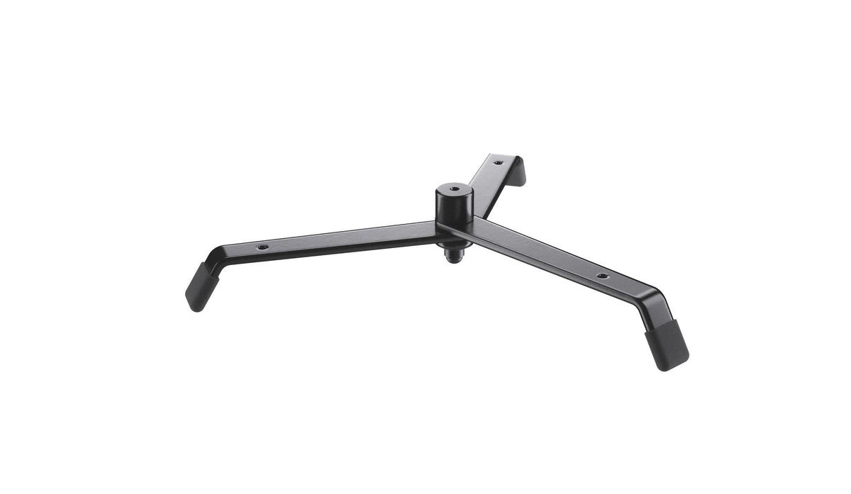 K&M 17716-BLACK — Foldable 4-Instrument Peg with 3-Leg Base - Black — product view