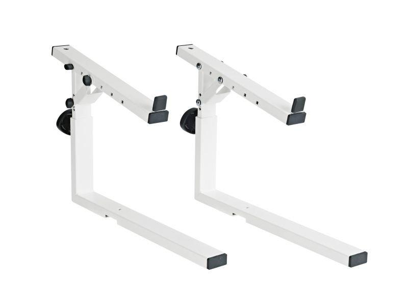K&M 18811-WHITE — Keyboard Stacker for Omega Stands - H:262-375mm - White — product view