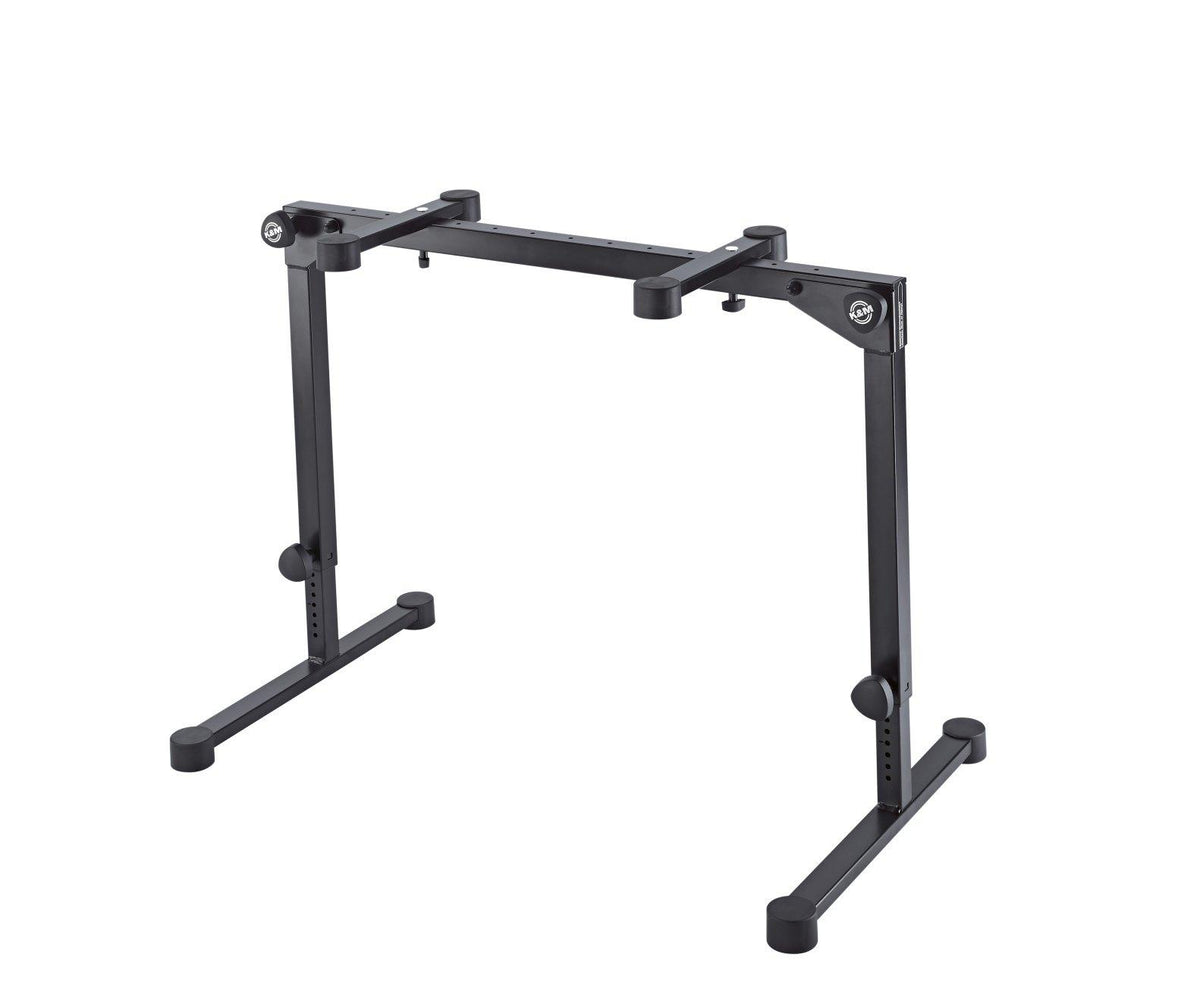 K&M 18820-BLACK — Omega Pro Keyboard Stand with Carrying Strap - Black — product view