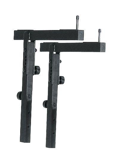 K&M 18881-BLACK — Aluminum Keyboard Stacker A Tier for 18880 - H:200-370mm — product view